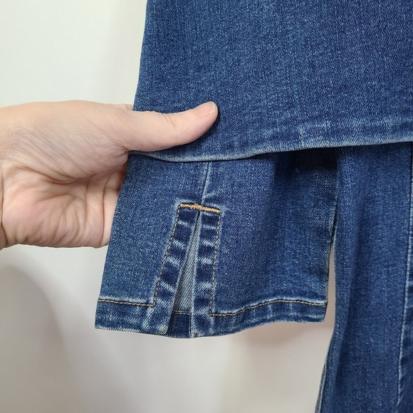 Alla Scala Denim Sleeveless Zipper Back Mini Dress Womens - Picture 5 of 6